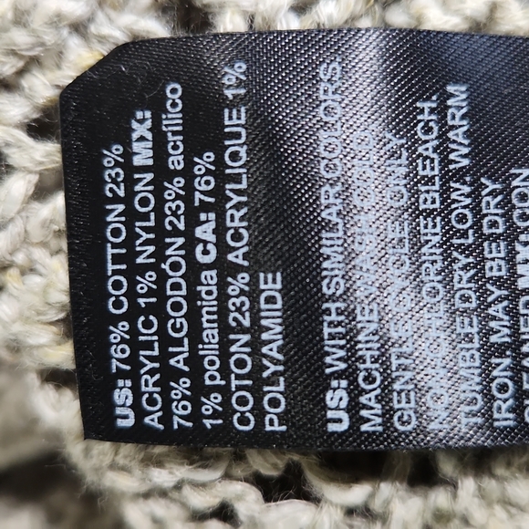 WHITE HOUSE BLACK MARKET LONG SLEEVE STITCHY MARL PULLOVER FOREVER OLIVE SMALL - Picture 12 of 12